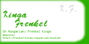 kinga frenkel business card